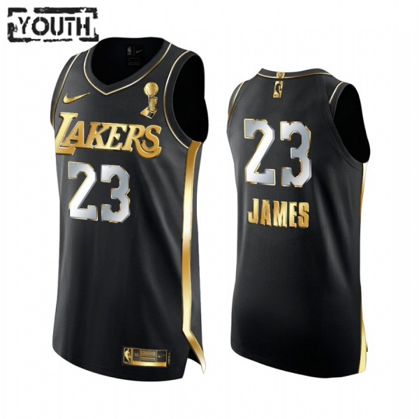Los Angeles Lakers Trikot LeBron James 23 2020-21 Schwarz Golden Edition Swingman - Kinder Los Angeles Lakers Trikot LeBron James 23 2020-21 Schwarz Golden Edition Swingman - Kinder